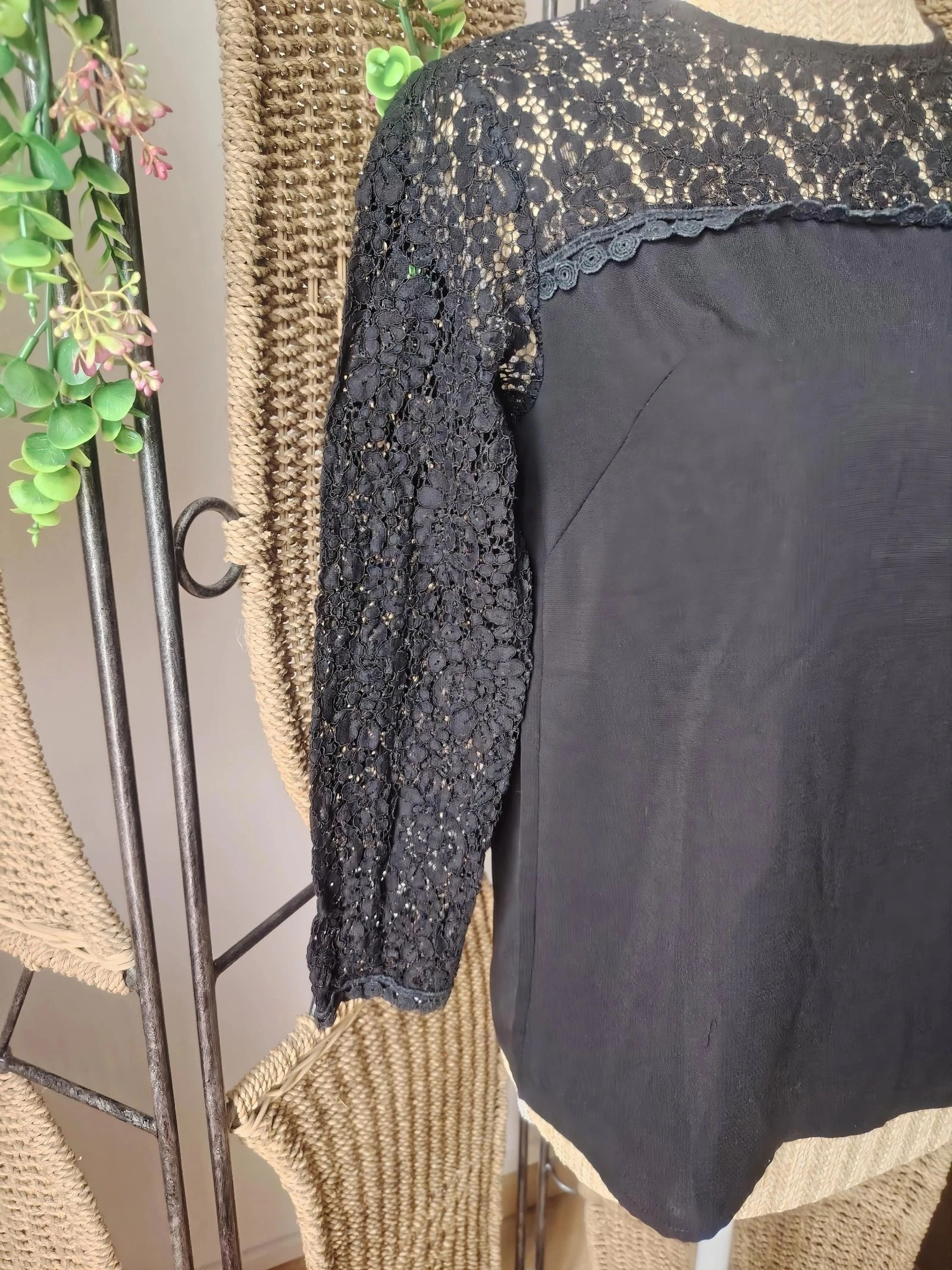 Blusa de renda preta feminina 36 Versão Feminina – photo 3